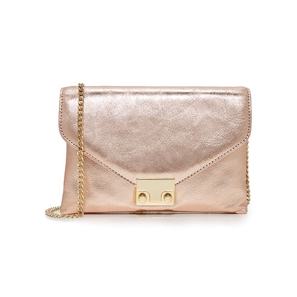 Loeffler Randall Handbags - Loeffler Randall Junior Lock Clutch in Rose Gold